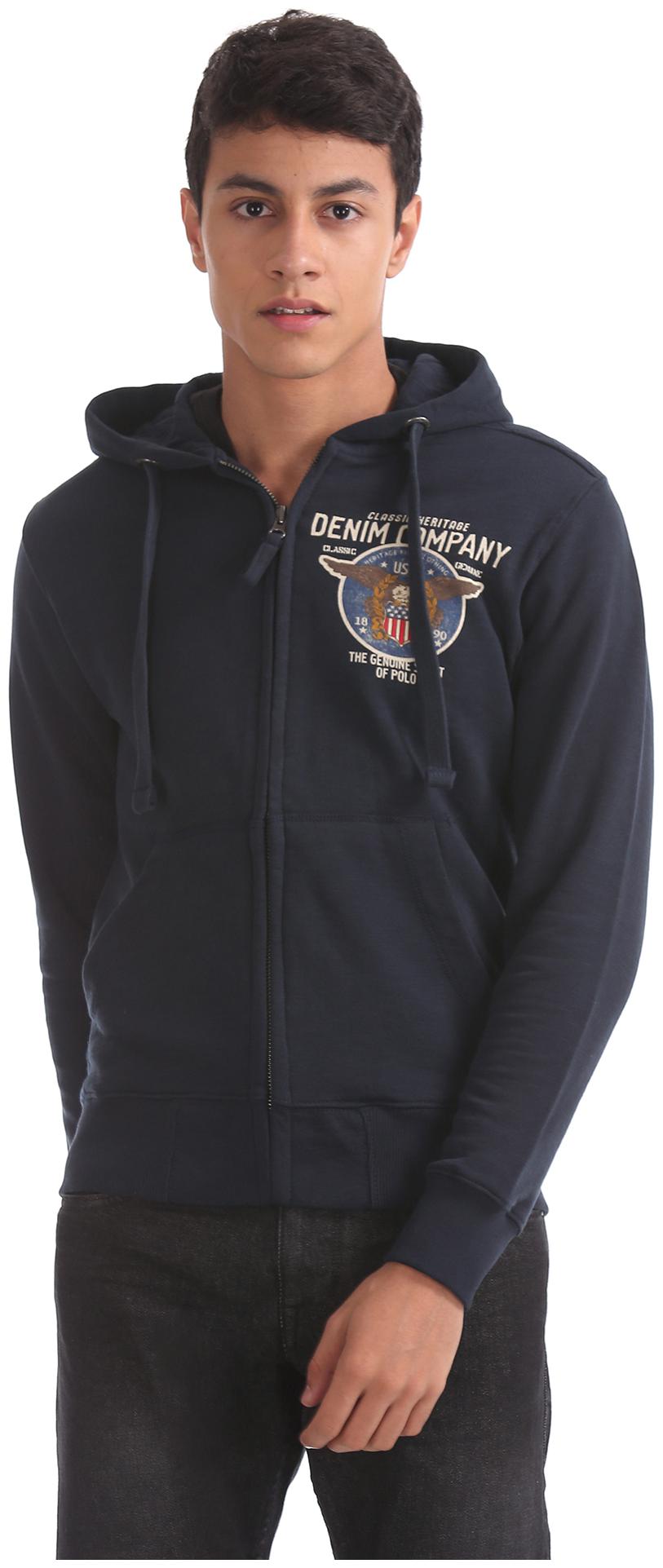 

U S Polo Assn Men Blue Hooded Hoodie