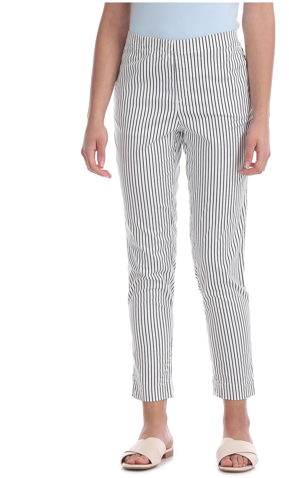 

U S Polo Assn Women White Slim fit Regular trousers