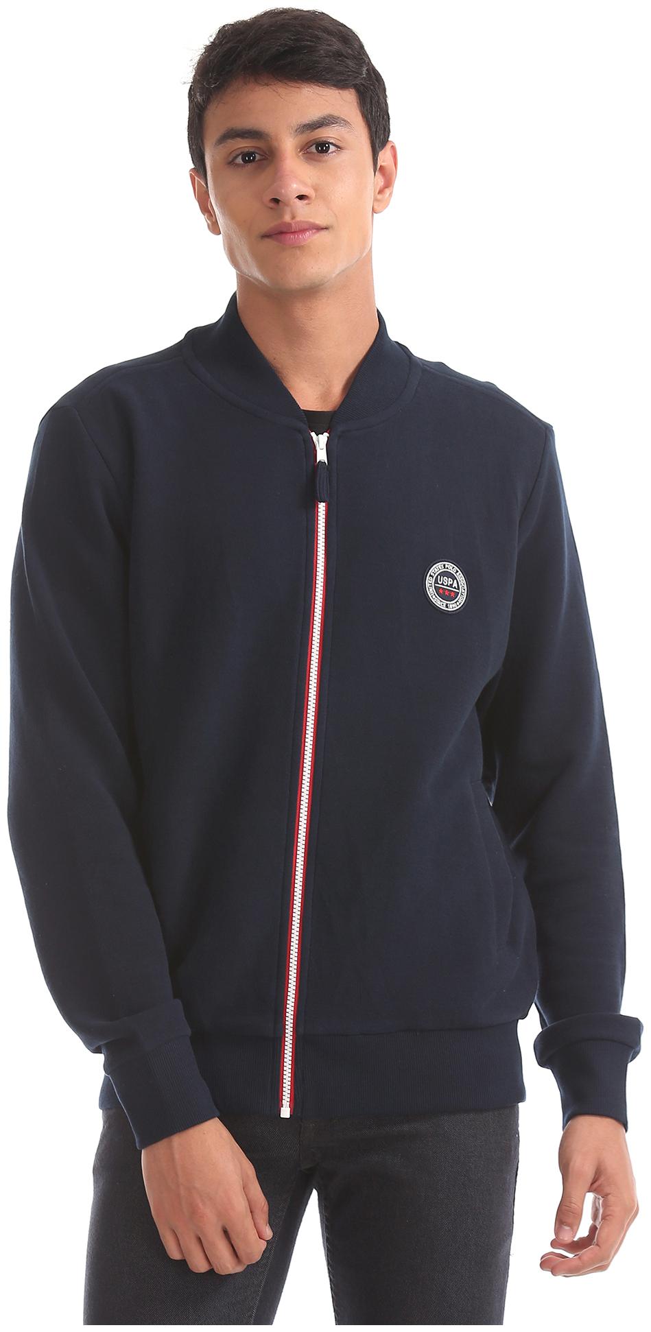 

U S Polo Assn Men Blue High neck Sweatshirt