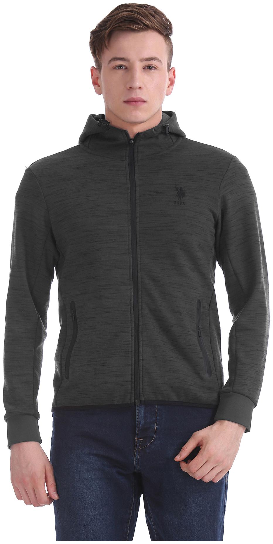 

U S Polo Assn Men Grey Hooded Hoodie