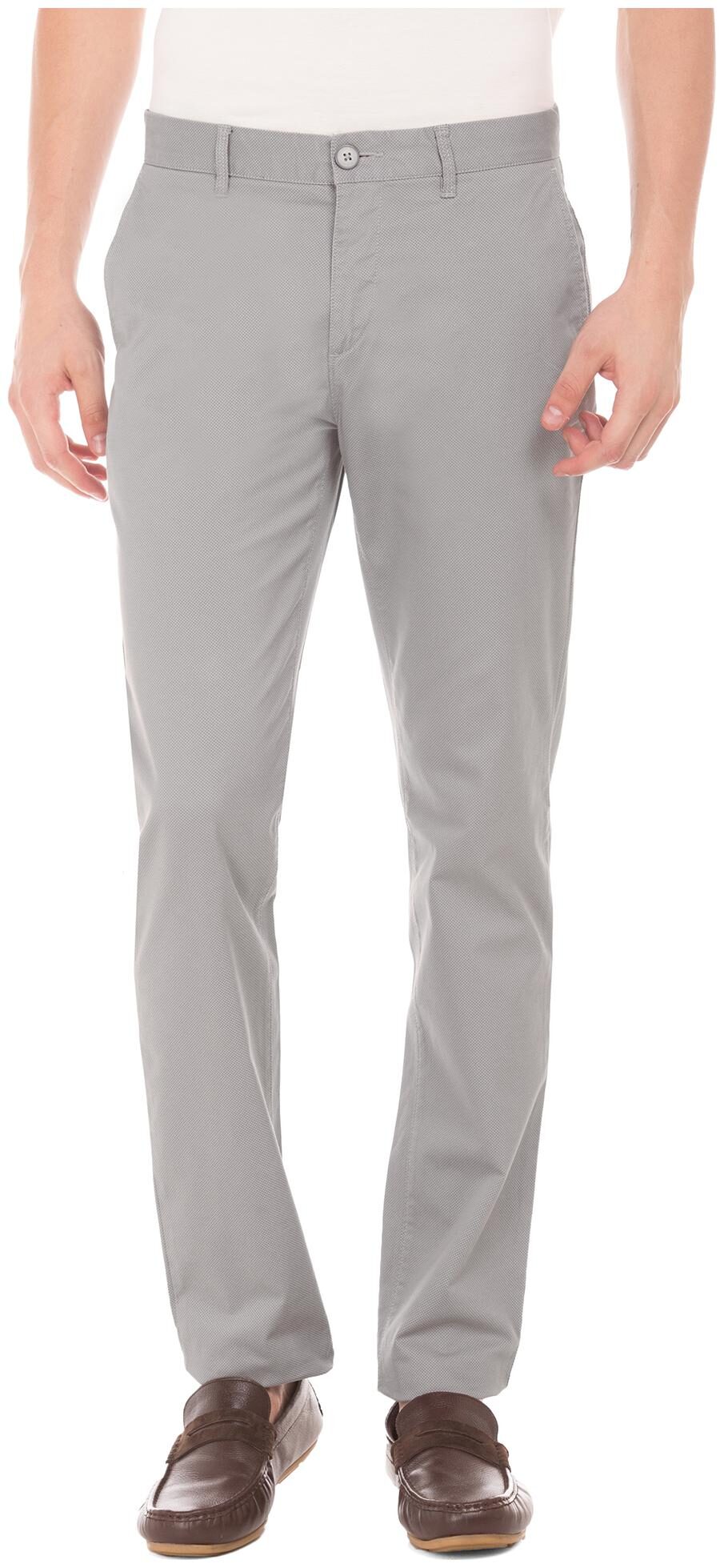 

U S Polo Assn Men Grey Printed Slim fit Regular trousers