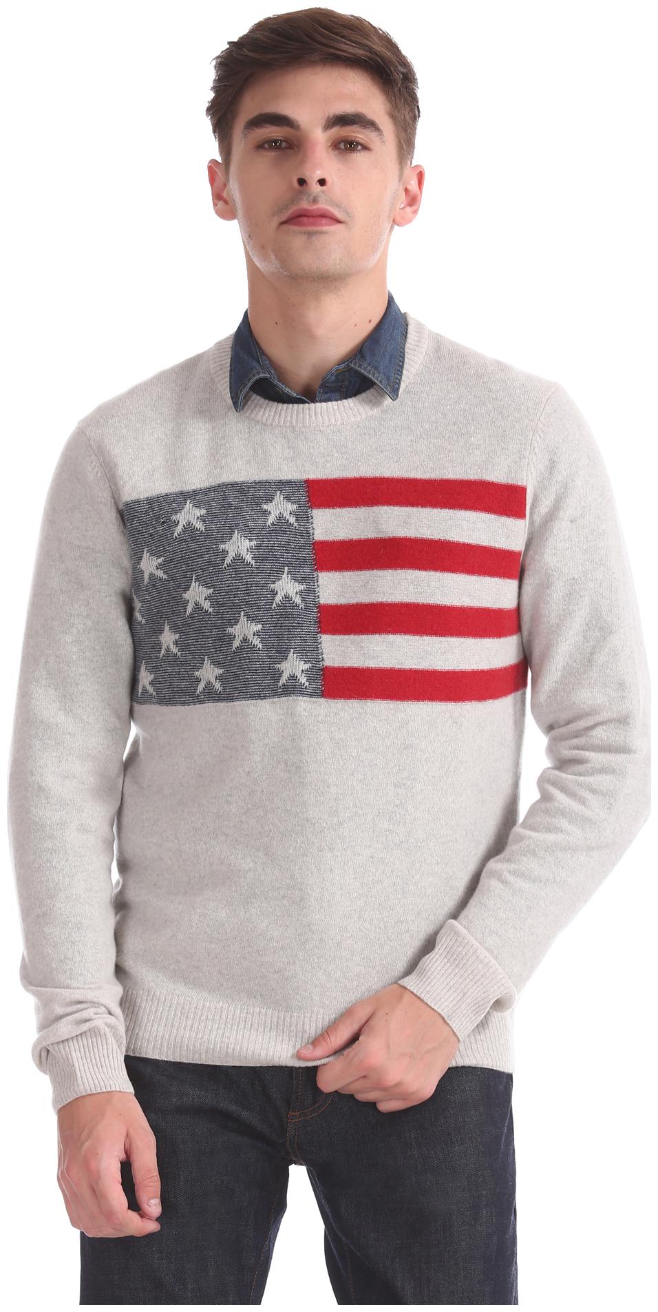 

U S Polo Assn Men White Round neck Pullover