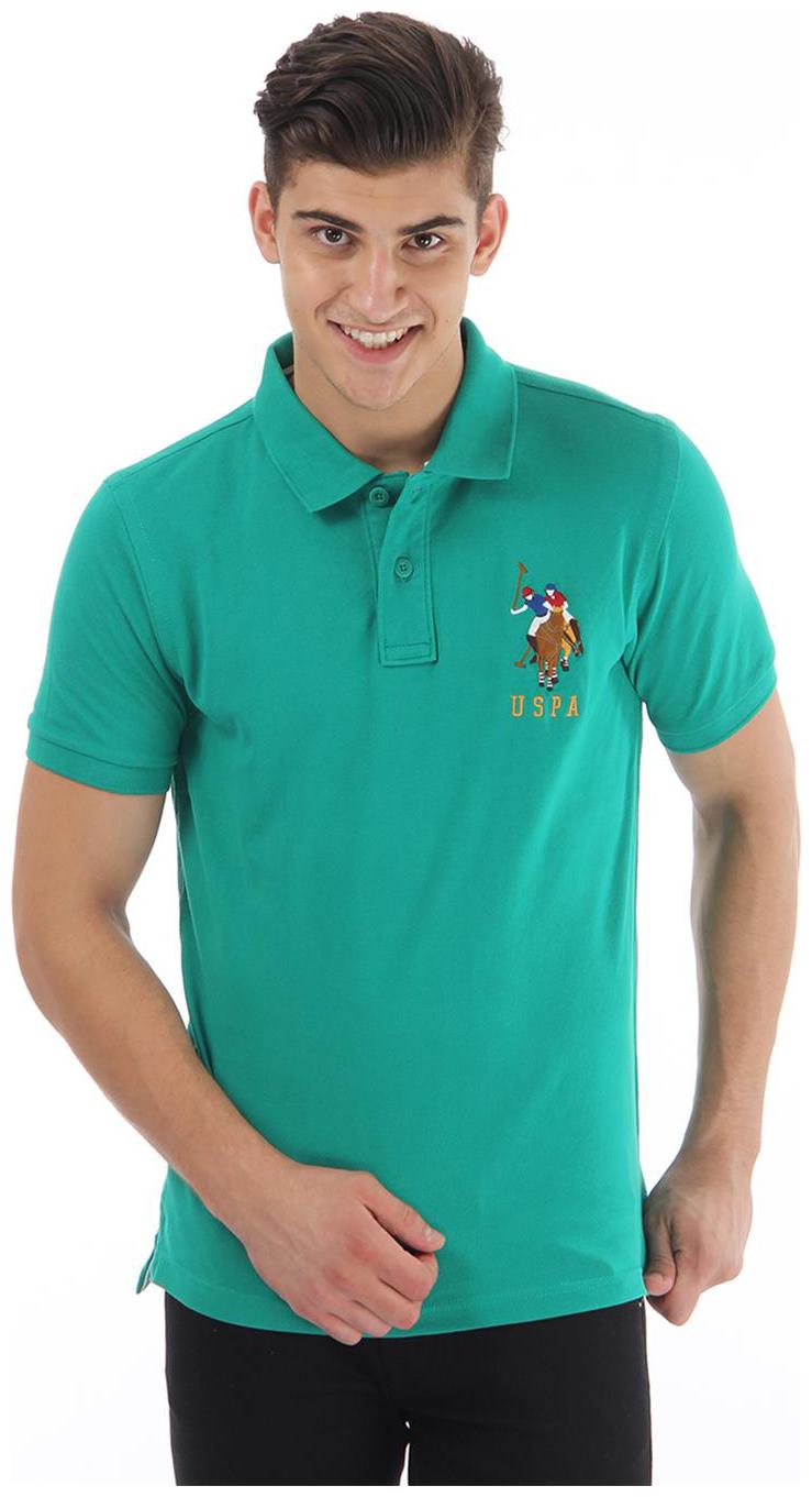 

U S Polo Assn Men Green Slim fit Cotton Polo collar T-Shirt - Pack Of 1