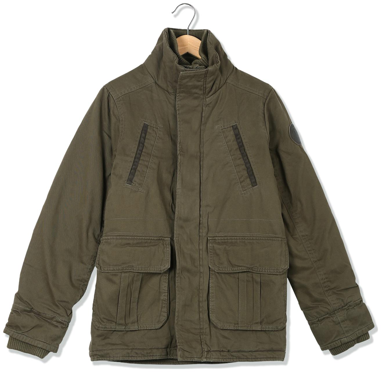 

U S Polo Assn Men Green Solid Military jacket