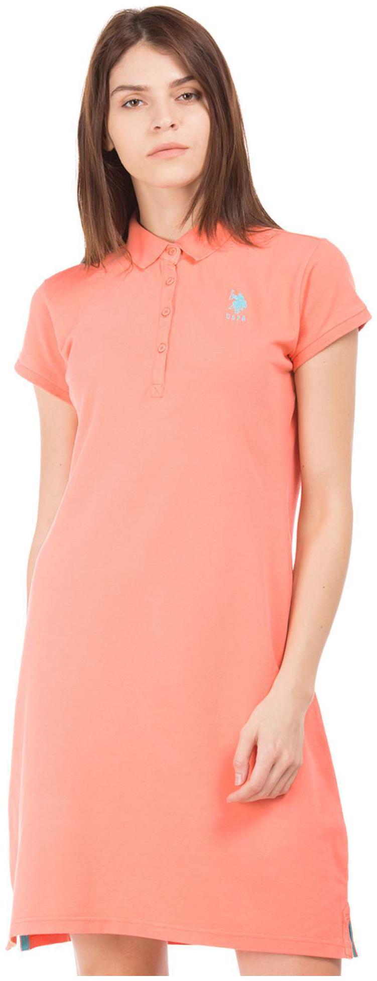 

U S Polo Assn Pink Solid A-line dress