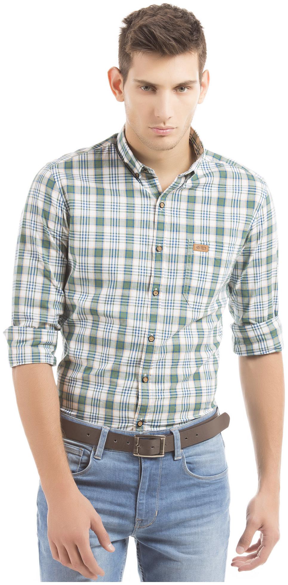 

U S Polo Assn Men Multi Checked Slim Fit Casual Shirt