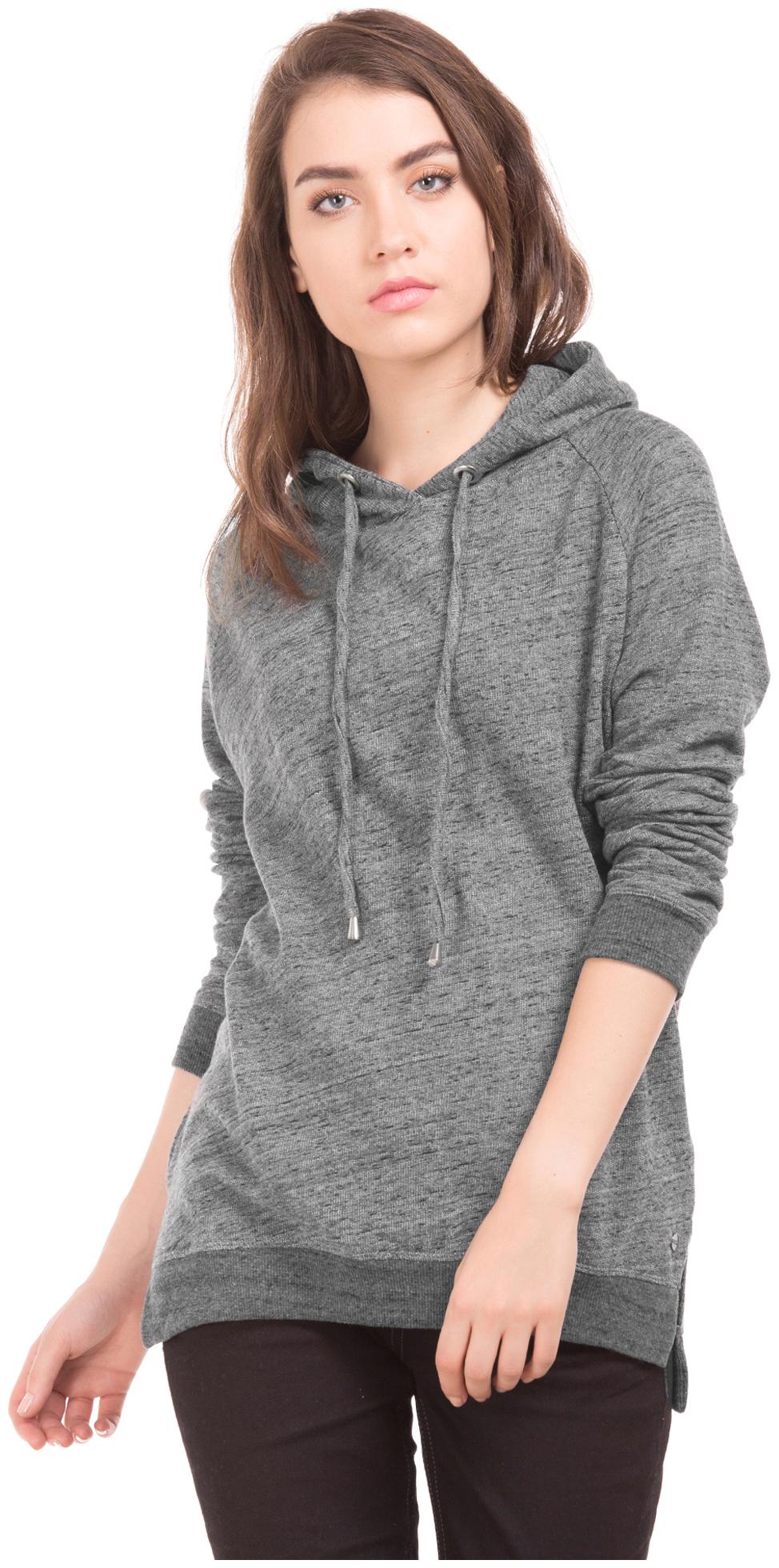 

U S Polo Assn Women Solid Hoodie - Grey