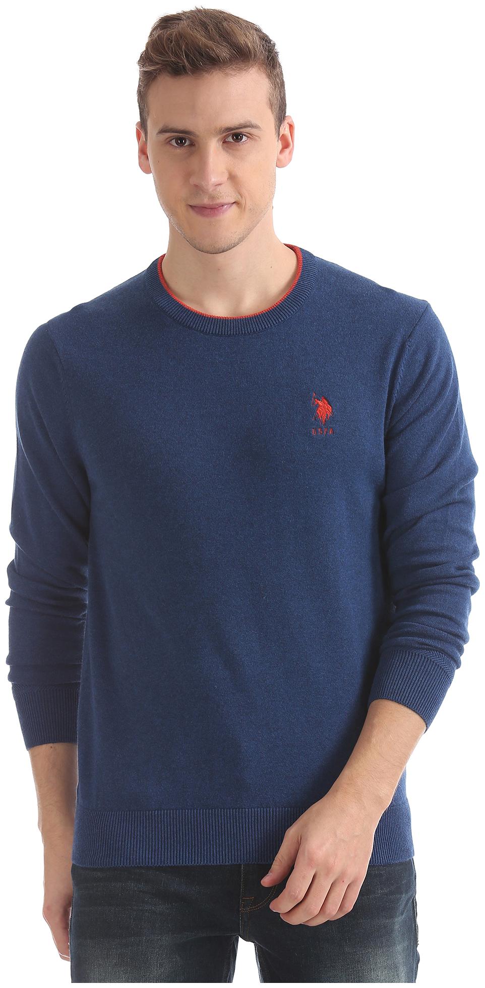

U S Polo Assn Men Blue Round neck Pullover
