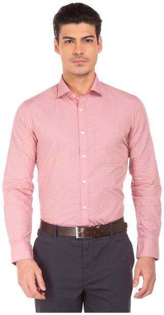 U.S. Polo Assn. Men Slim fit Formal Shirt - Pink