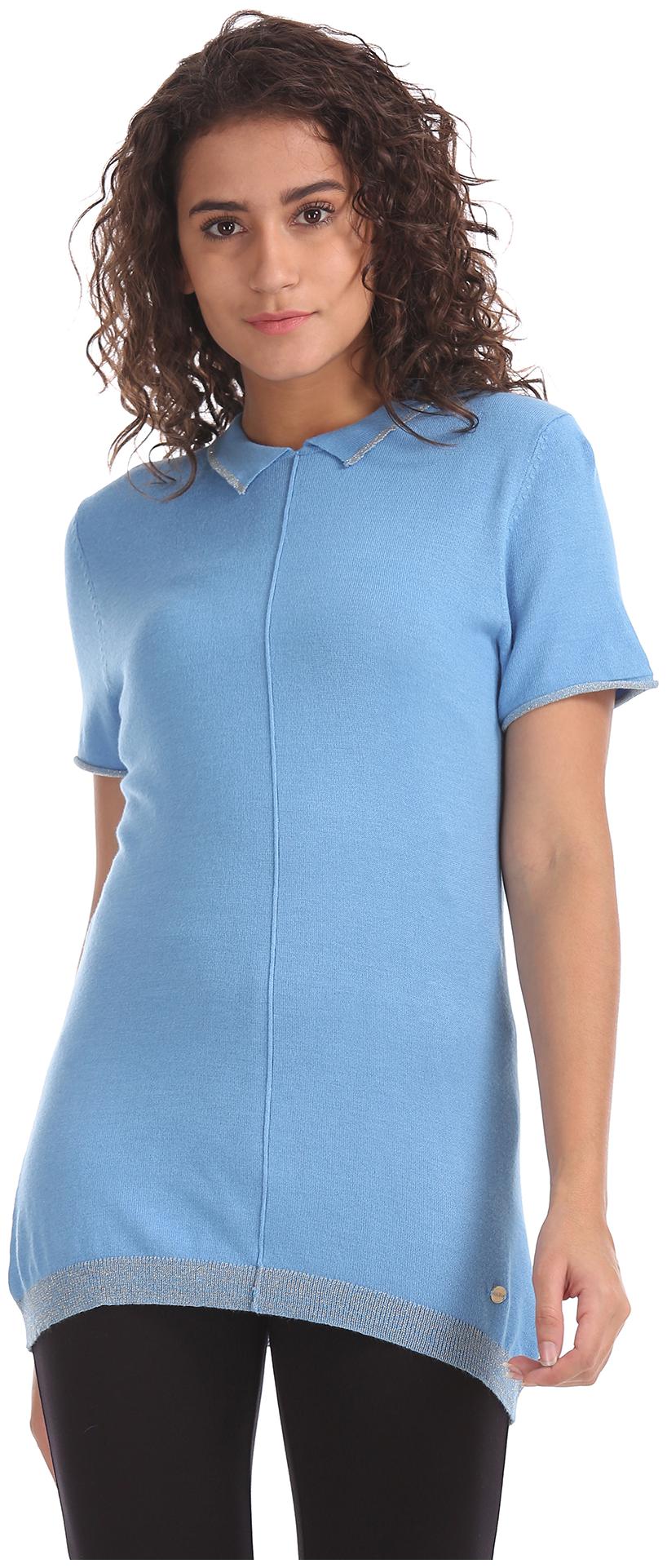 

U S Polo Assn Women Solid Regular top - Blue