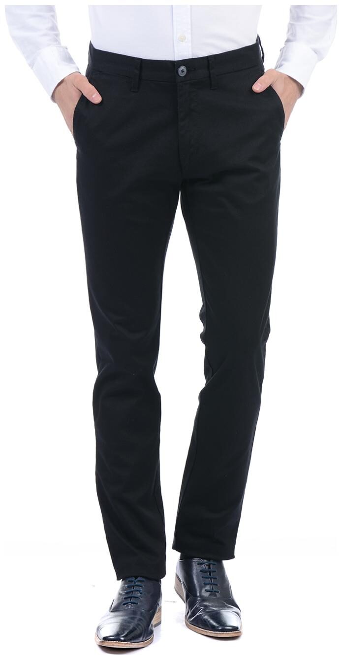 

U S Polo Assn Men Black Solid Slim fit Regular trousers