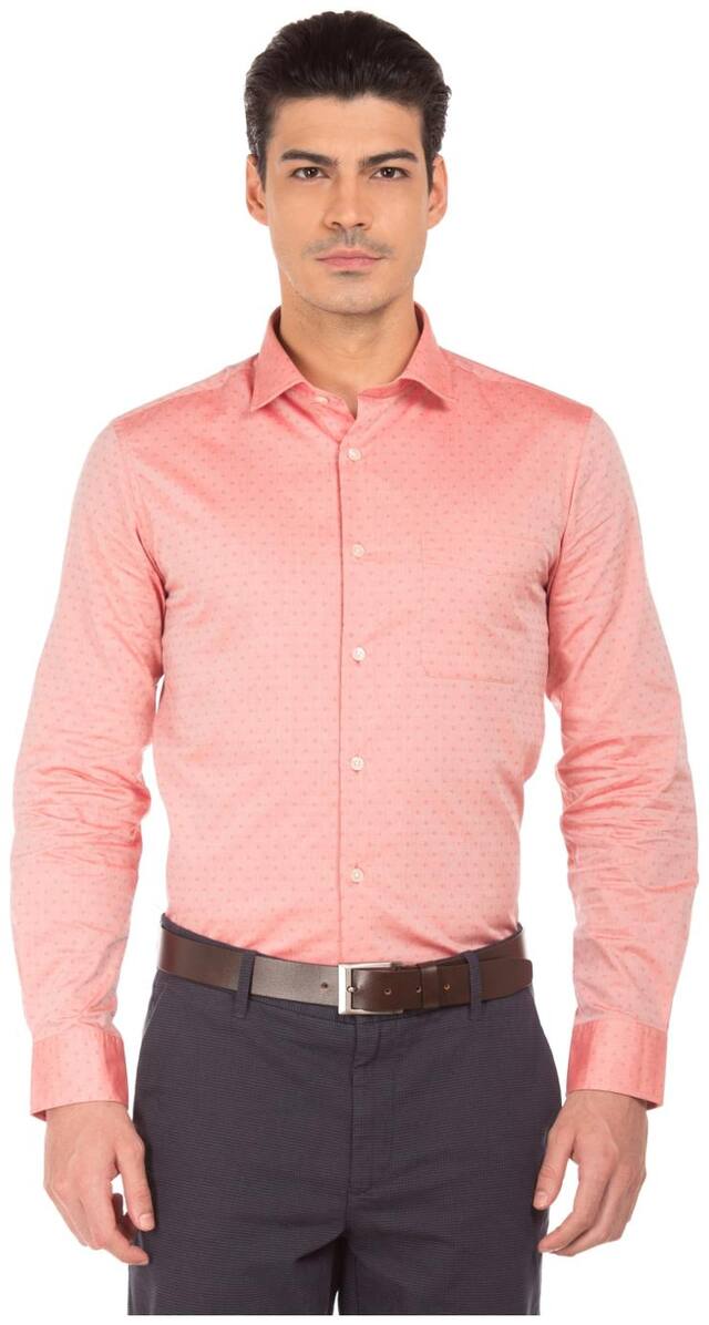 U.S. Polo Assn. Men Slim fit Formal Shirt - Pink