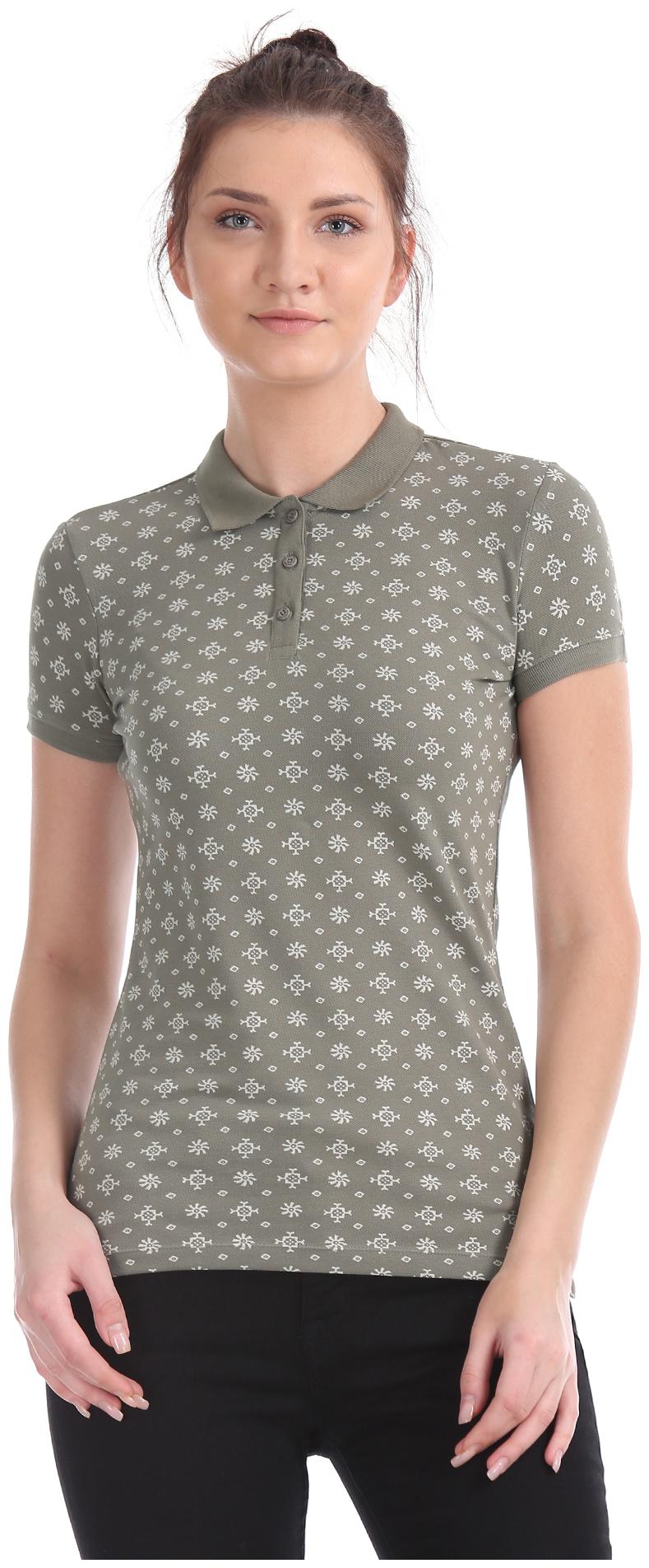 

U S Polo Assn Cotton Lycra Casual Women T Shirt Green