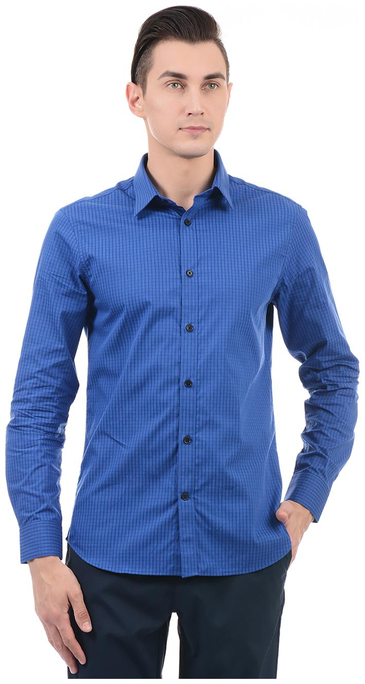 

U S Polo Assn Men Blue Solid Regular Fit Casual Shirt