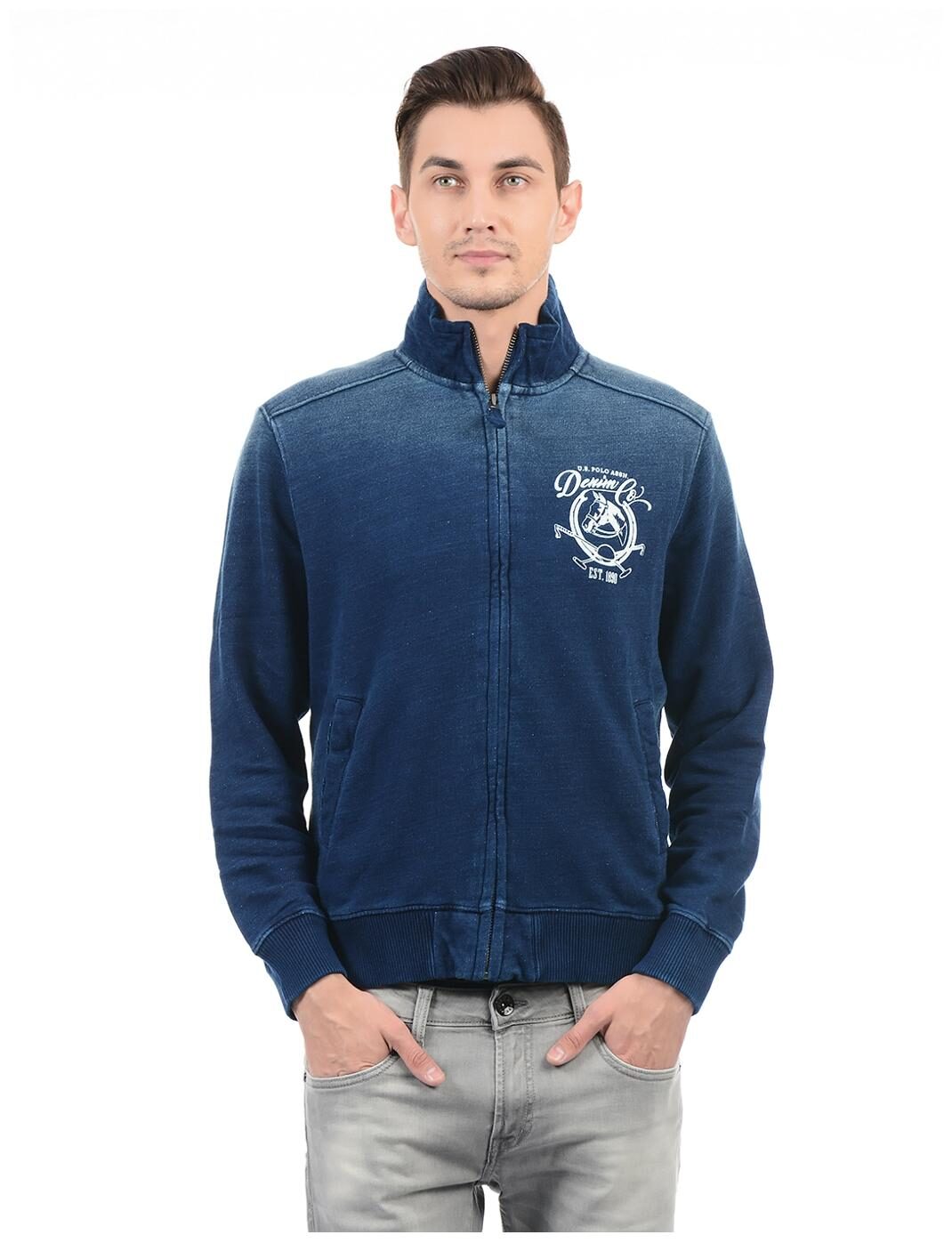 U.S. Polo Assn. Men Cotton Sweatshirt - Blue