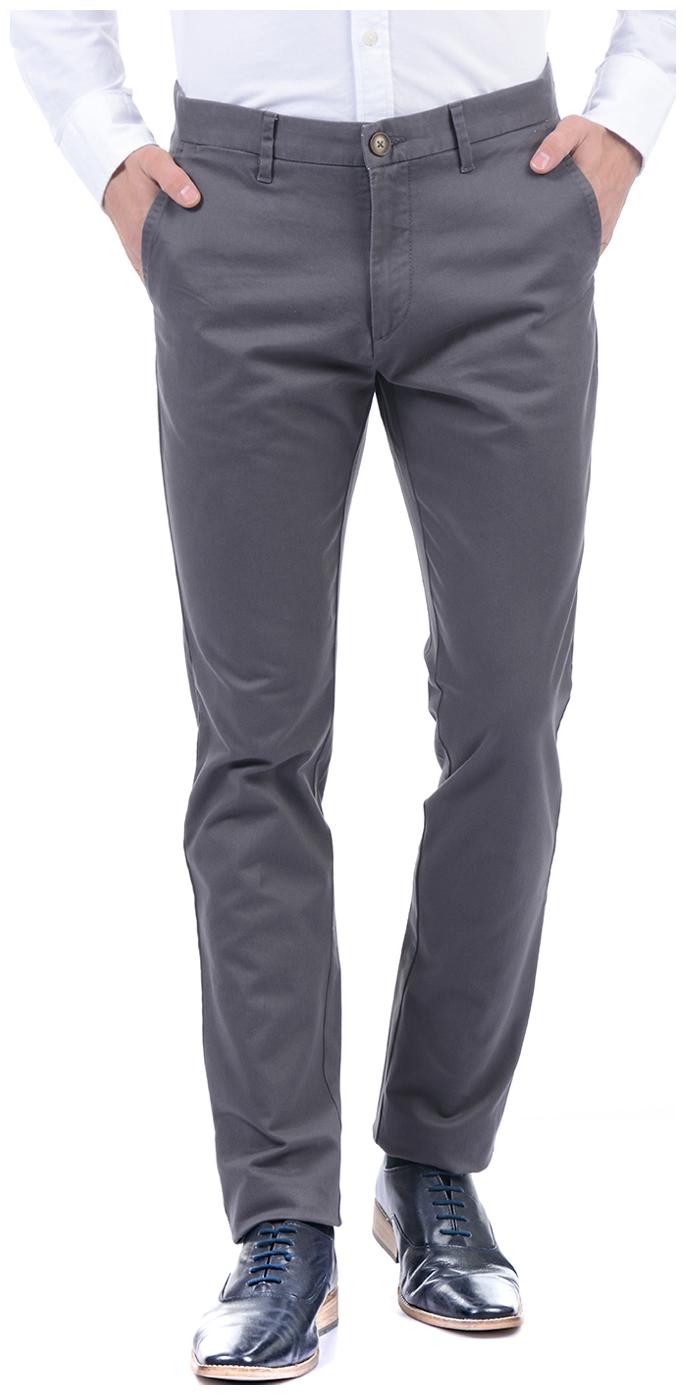 

U S Polo Assn Men Grey Solid Slim fit Regular trousers