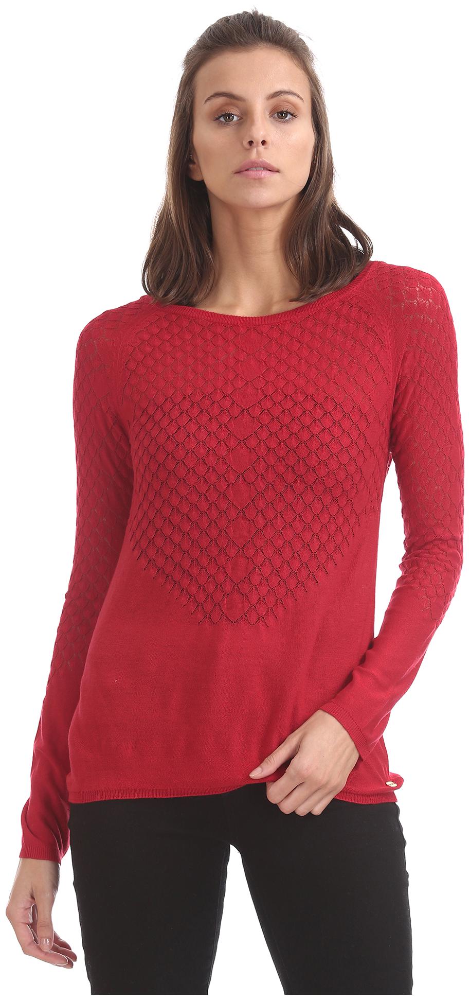 

U S Polo Assn Women Self design Regular top - Red