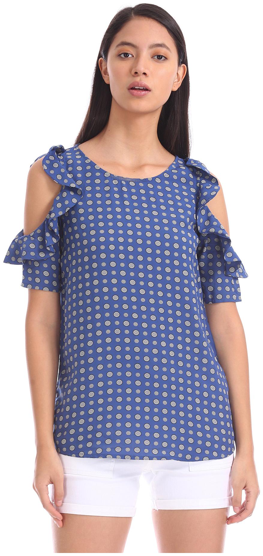 

U S Polo Assn Women Printed Regular top - Blue