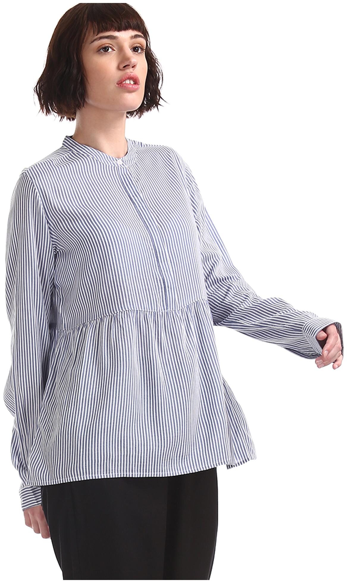 

U S Polo Assn Women Striped Regular top - Blue