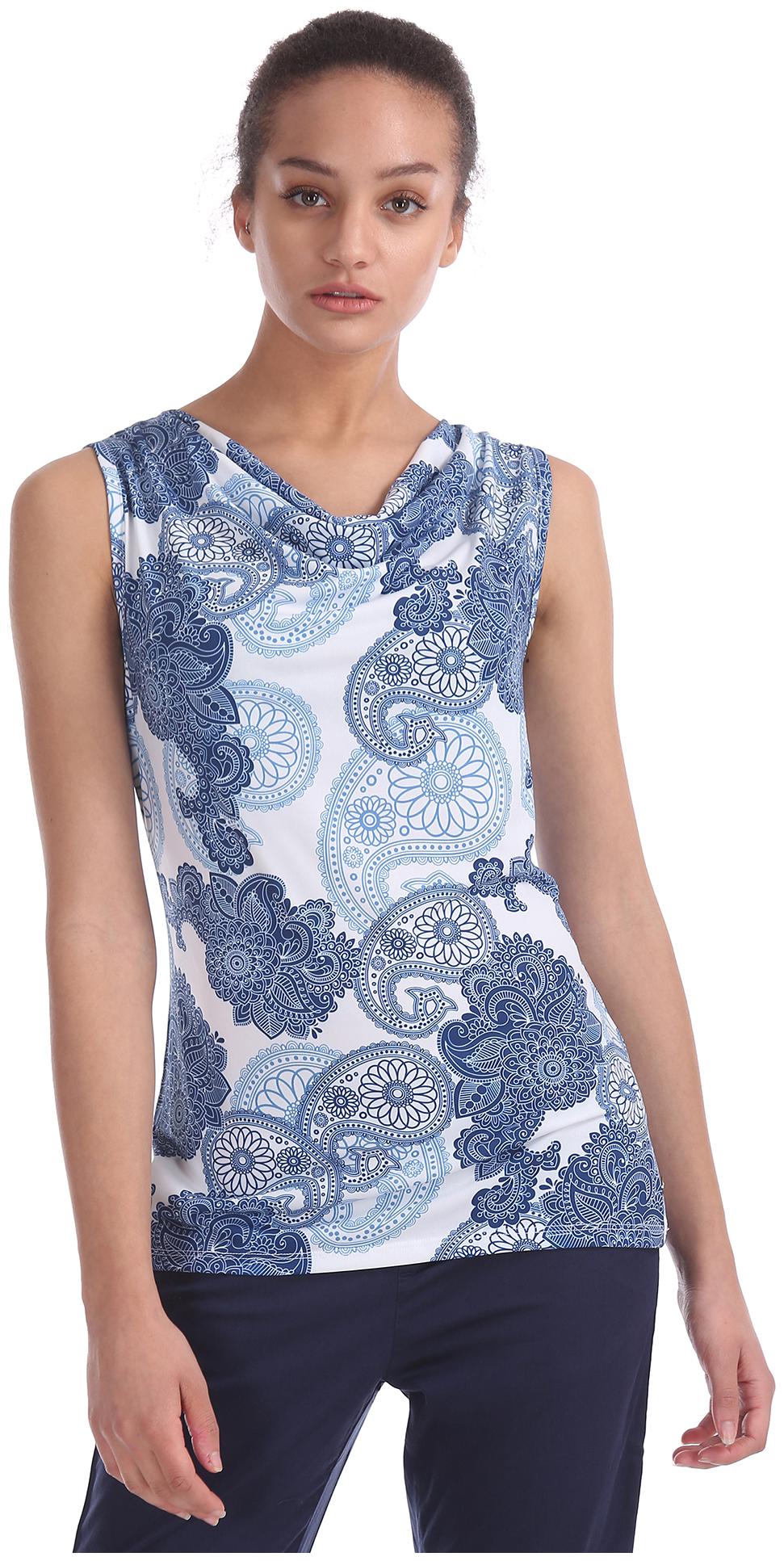

U S Polo Assn Women Printed Regular top - Blue
