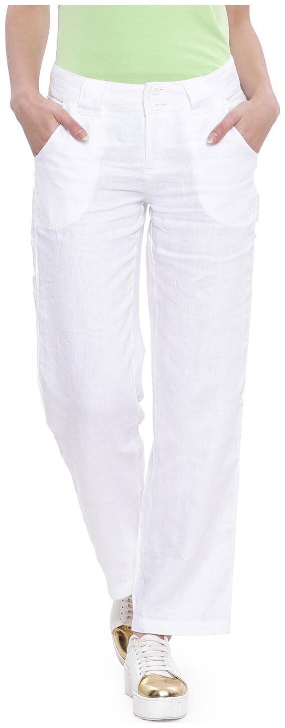 

U S Polo Assn Women White Regular fit Cigarette pants