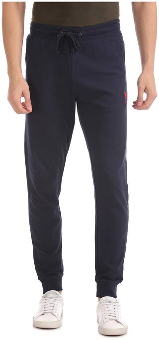 U.S. Polo Assn. Men Navy blue Solid Regular fit Joggers