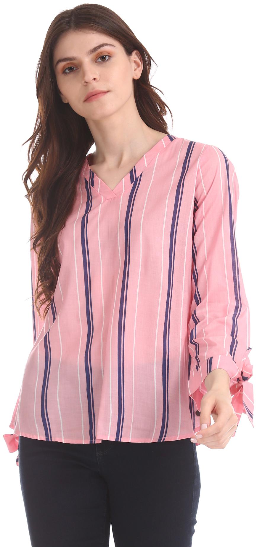 

U S Polo Assn Women Striped Shirt style - Pink