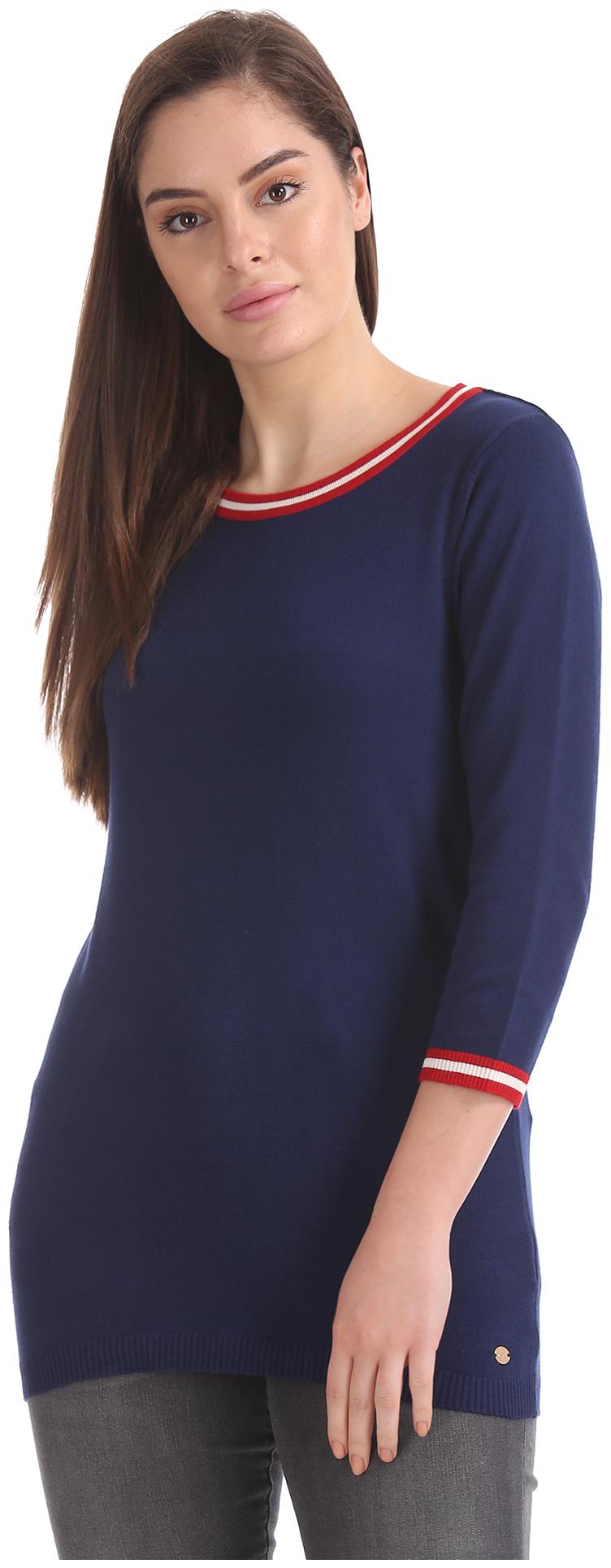 

U S Polo Assn Women Solid Regular top - Blue