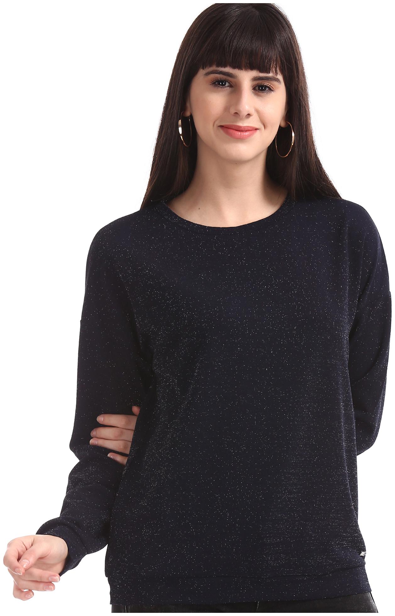 

U S Polo Assn Women Printed Sweatshirt - Blue