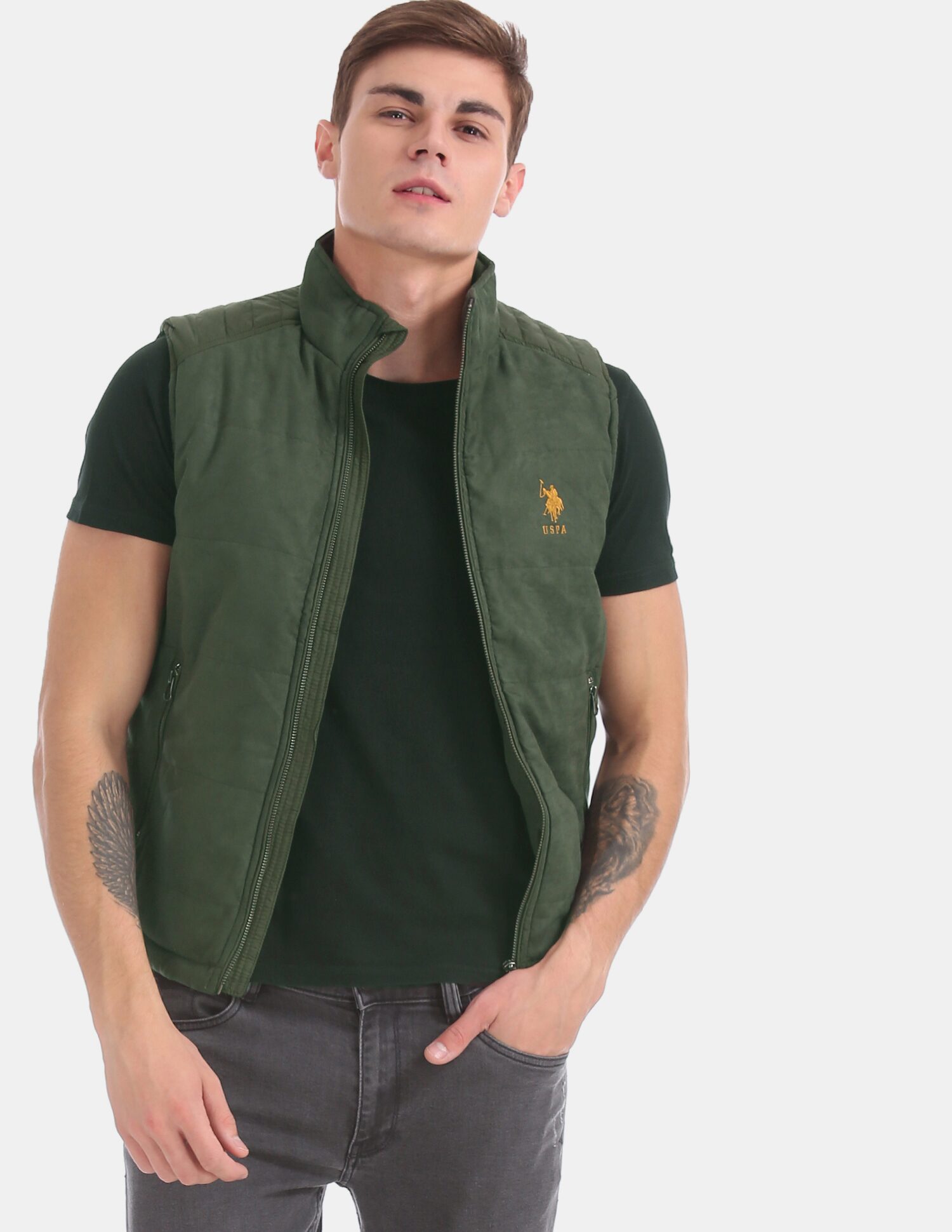 us polo sleeveless jackets