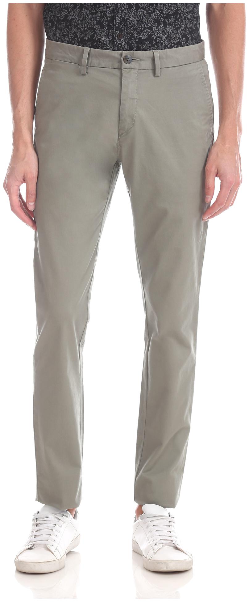 

U S Polo Assn Men Grey Solid Slim fit Regular trousers