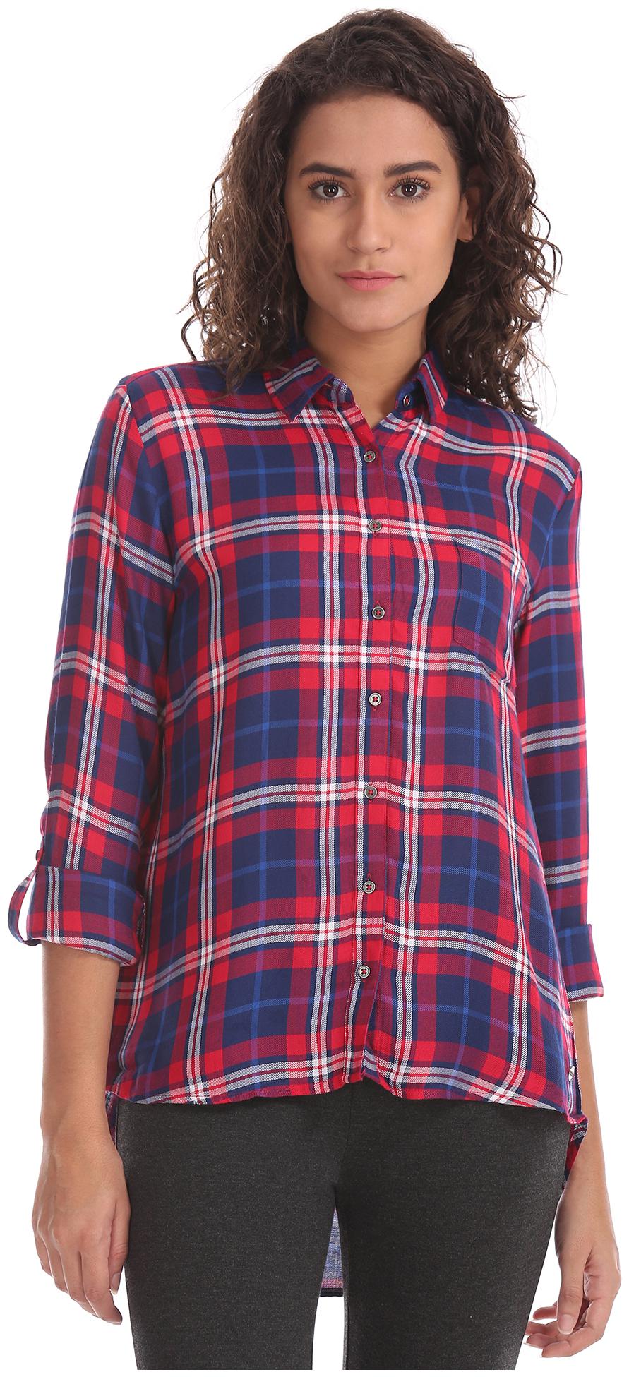 

U S Polo Assn Women Multi Checked Regular Fit Shirt