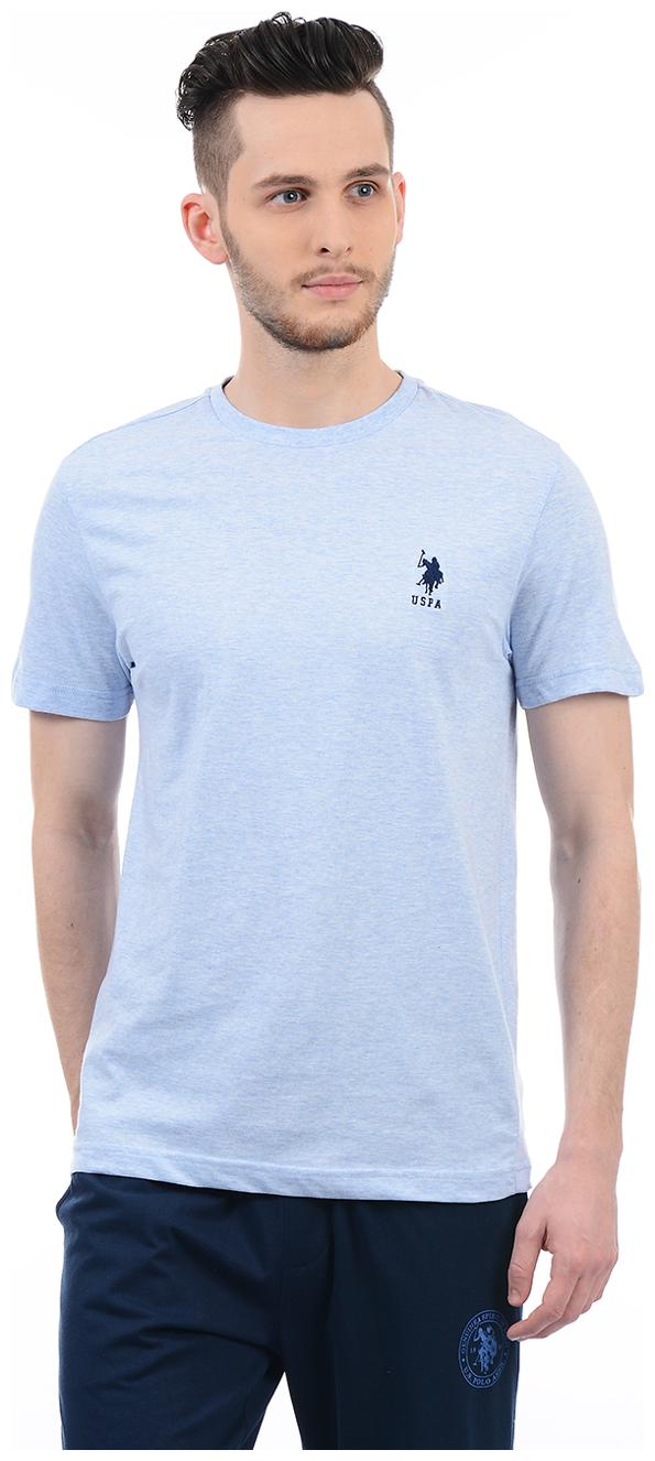 

U S Polo Assn Men Blue Regular fit Cotton Round neck T-Shirt - Pack Of 1