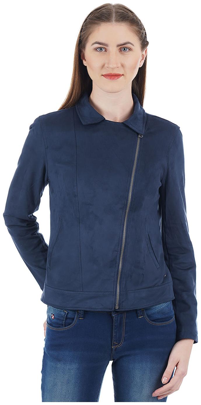 

U S Polo Assn Women Solid Regular Jacket - Blue