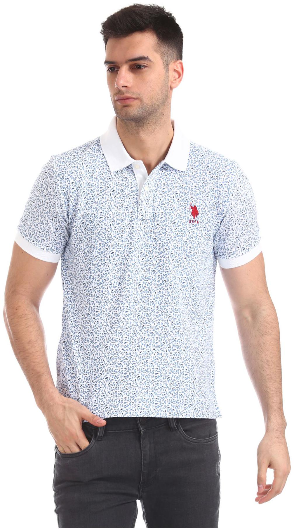 

U S Polo Assn Men White Regular fit Cotton Polo collar T-Shirt - Pack Of 1