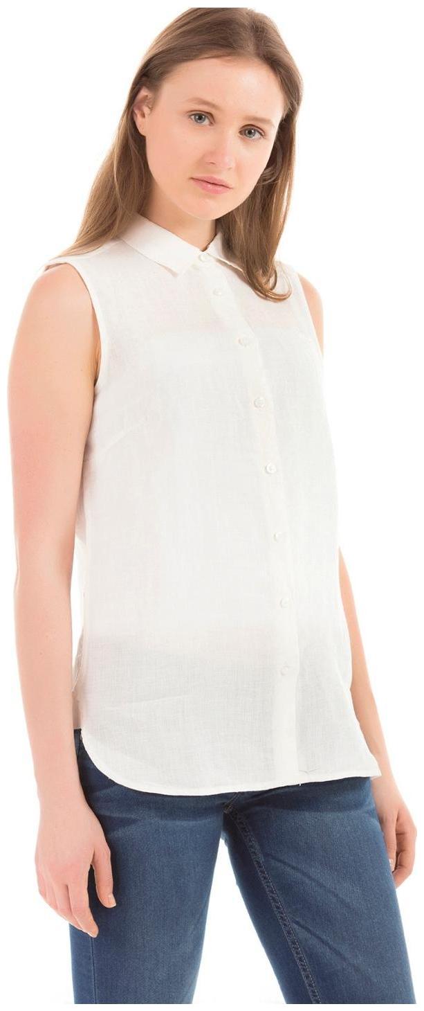 

U S Polo Assn Women White Solid Regular Fit Shirt