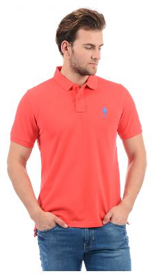 

U S Polo Assn Men Red Slim fit Cotton Polo collar T-Shirt - Pack Of 1