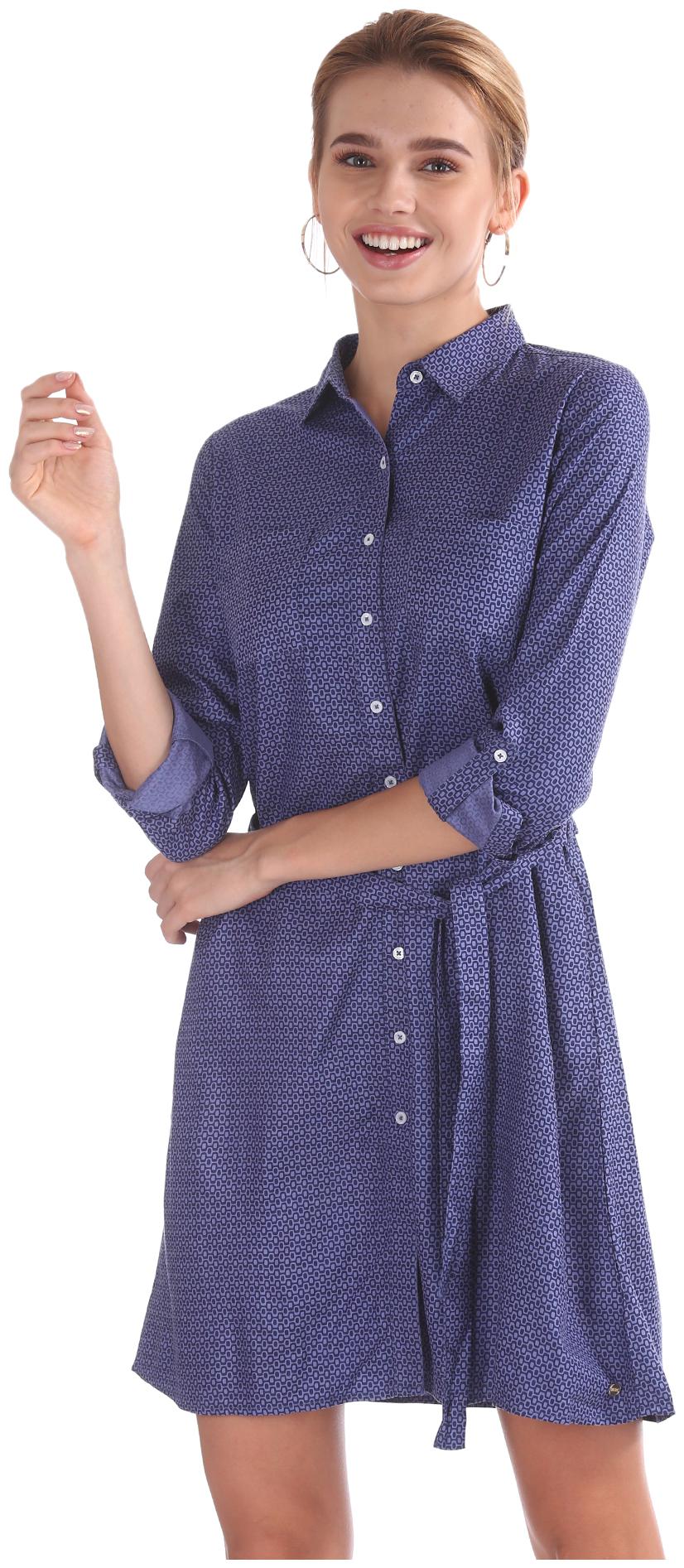 

U S Polo Assn Blue Printed Shirt dress
