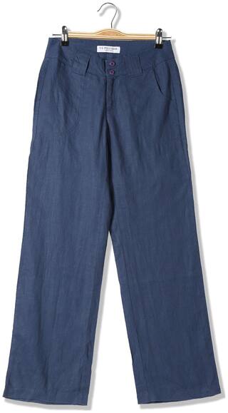 U.S. Polo Assn. Women Blue Flared fit Regular trousers