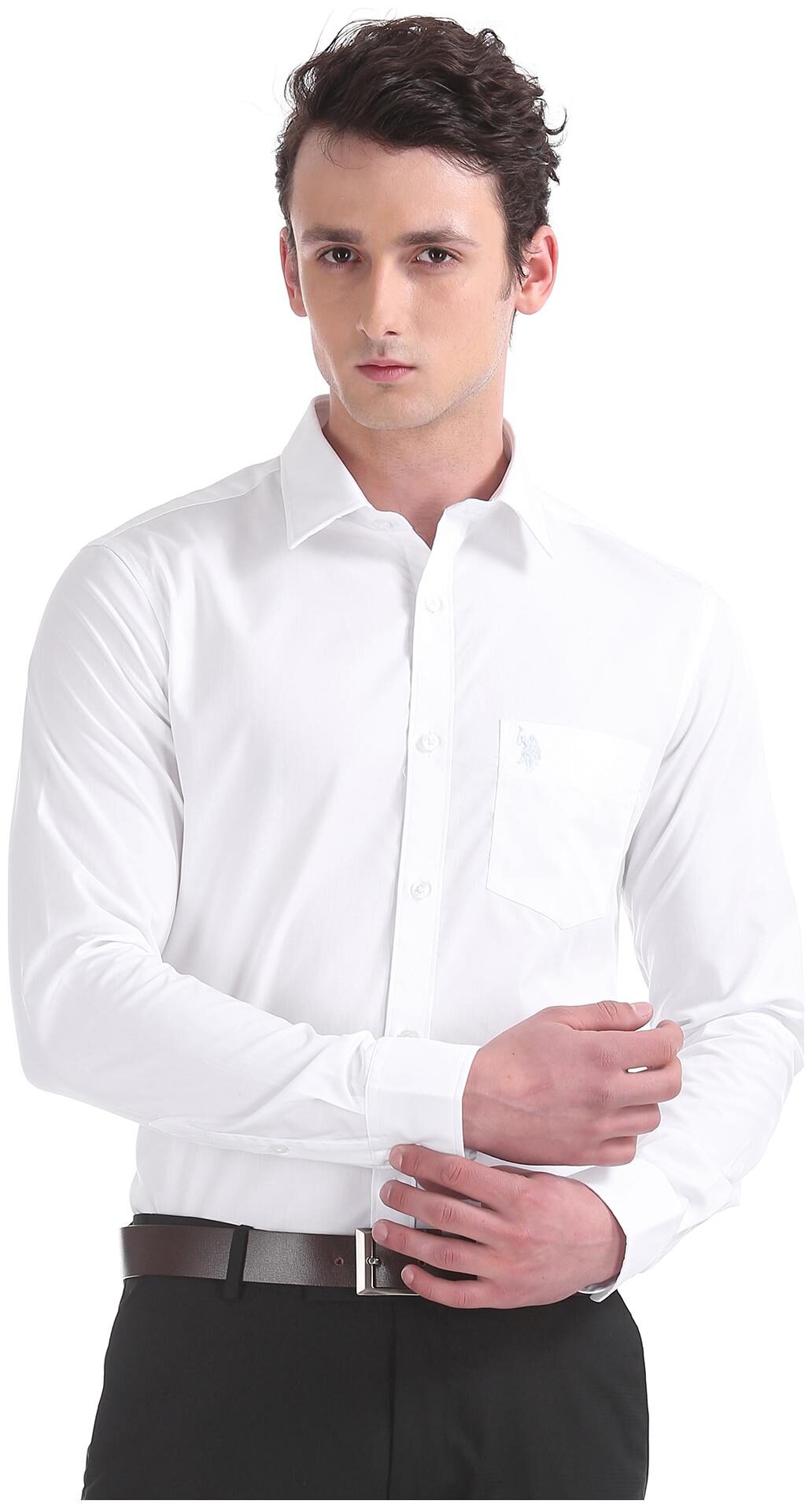 

U S Polo Assn Men Regular fit Formal Shirt - White