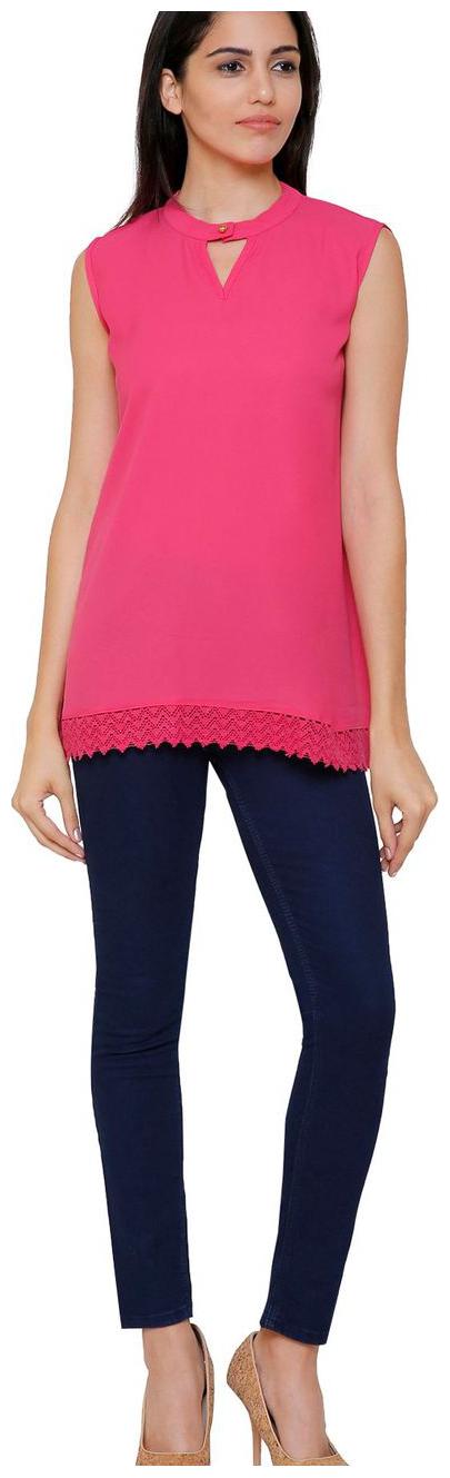 

UBN Women Solid Regular top - Pink