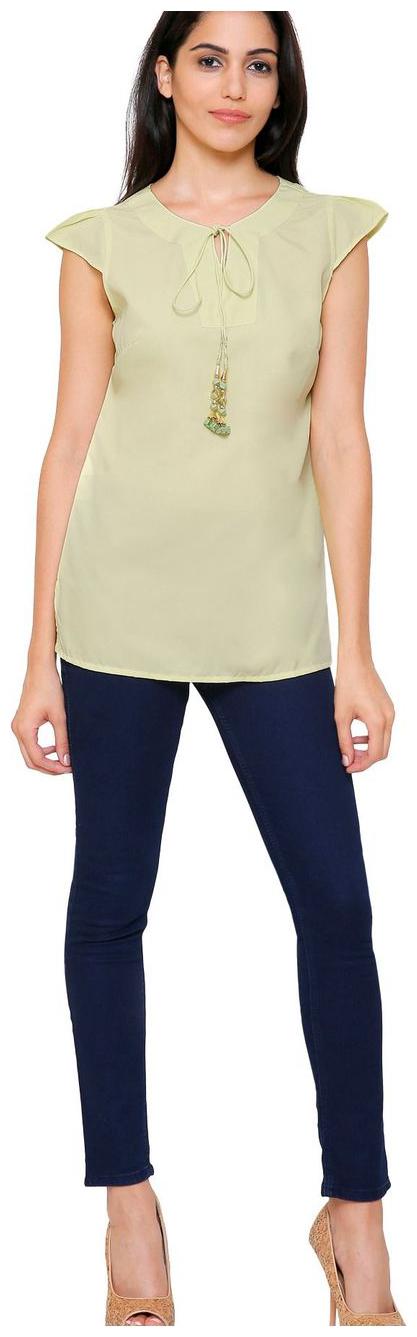 

UBN Women Solid Regular top - Yellow