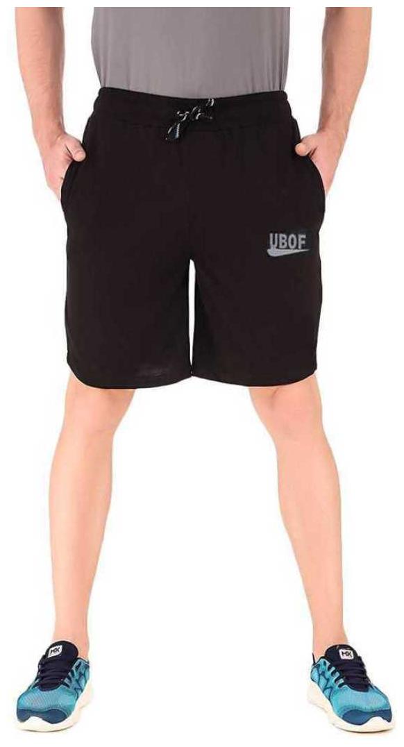 

UBOF Men Black Regular Fit Regular Shorts