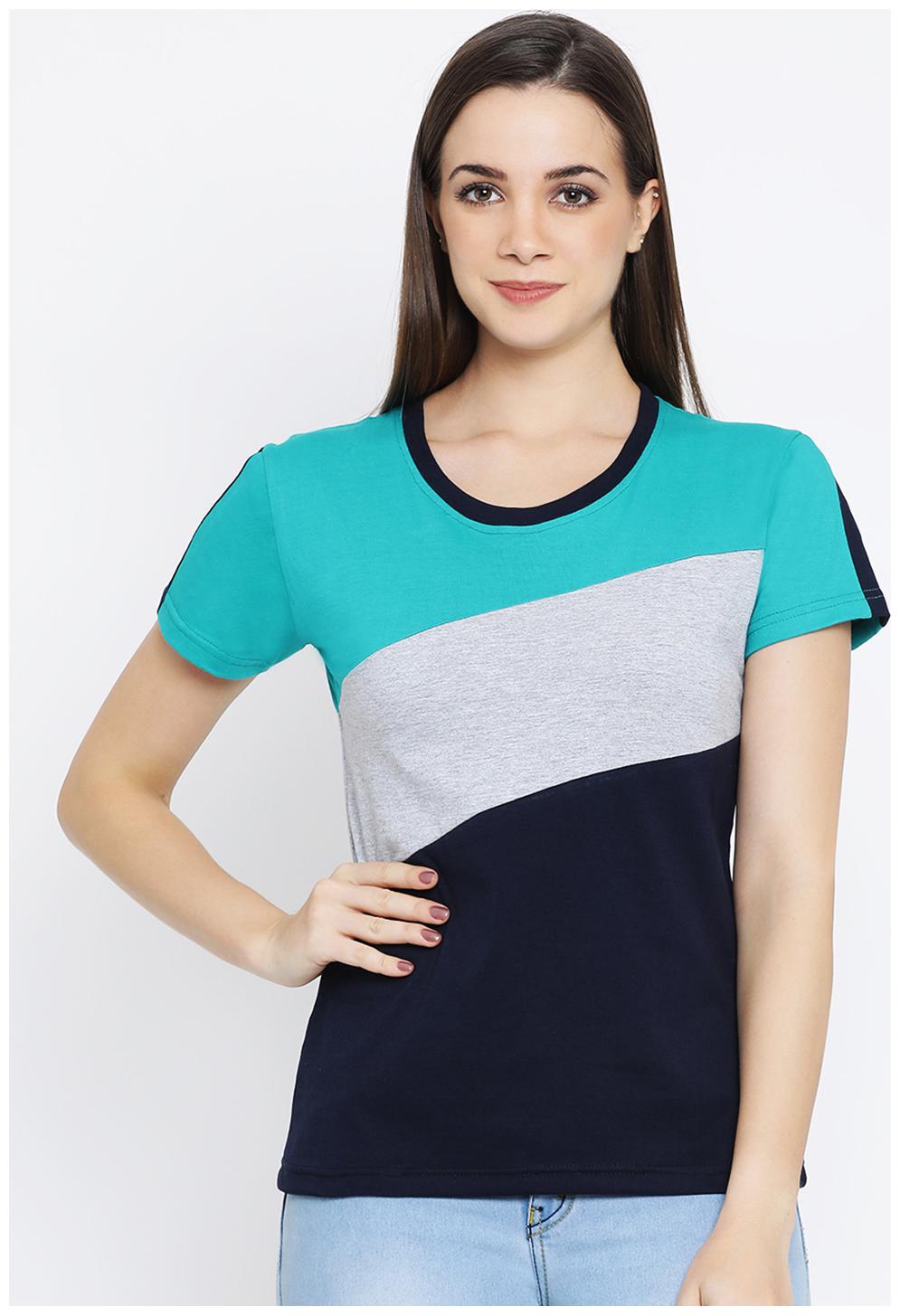 

UFFERS Women Multi Regular fit Round neck Cotton T shirt