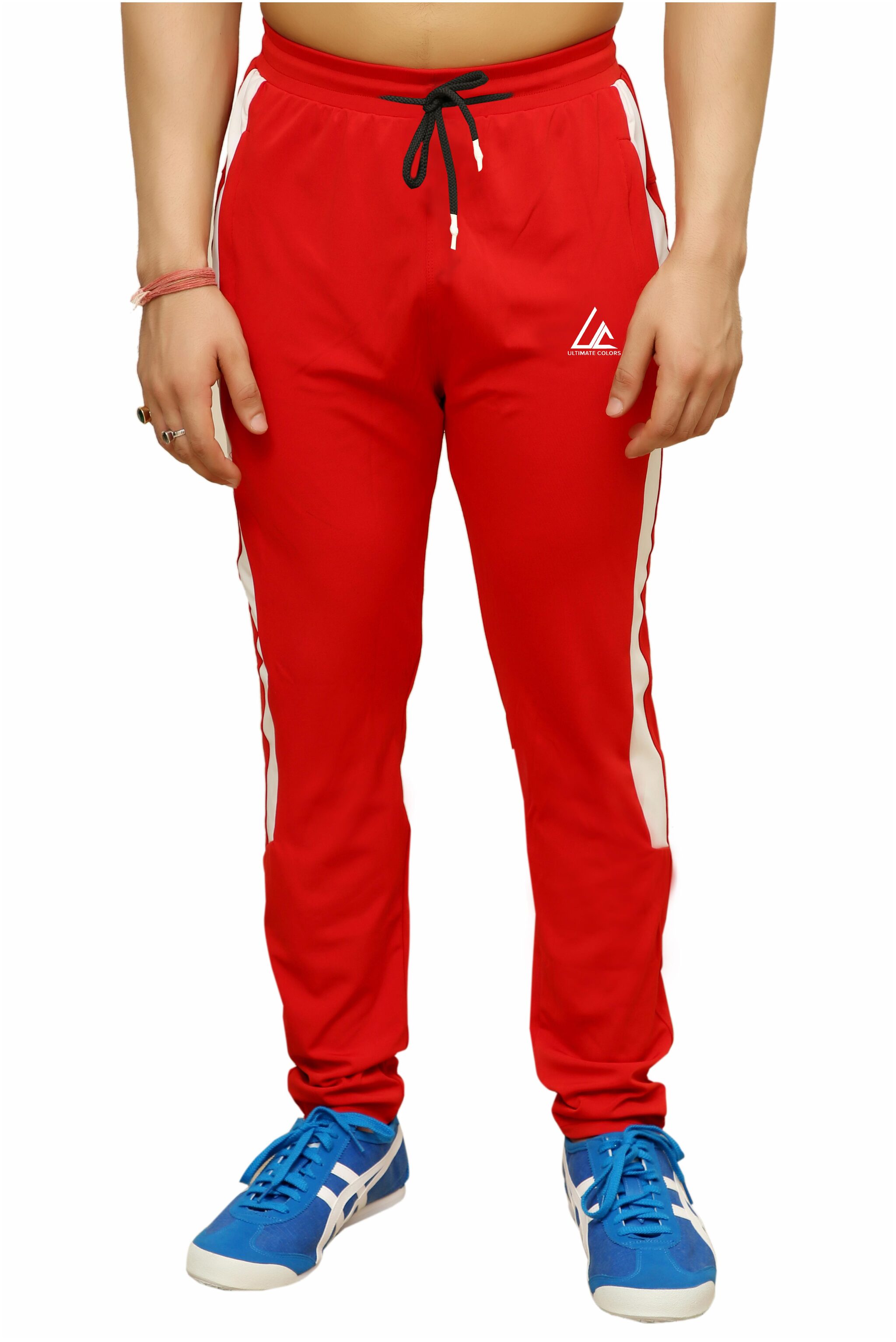 

ULTIMATECOLORS Men Red Solid Regular fit Track pants