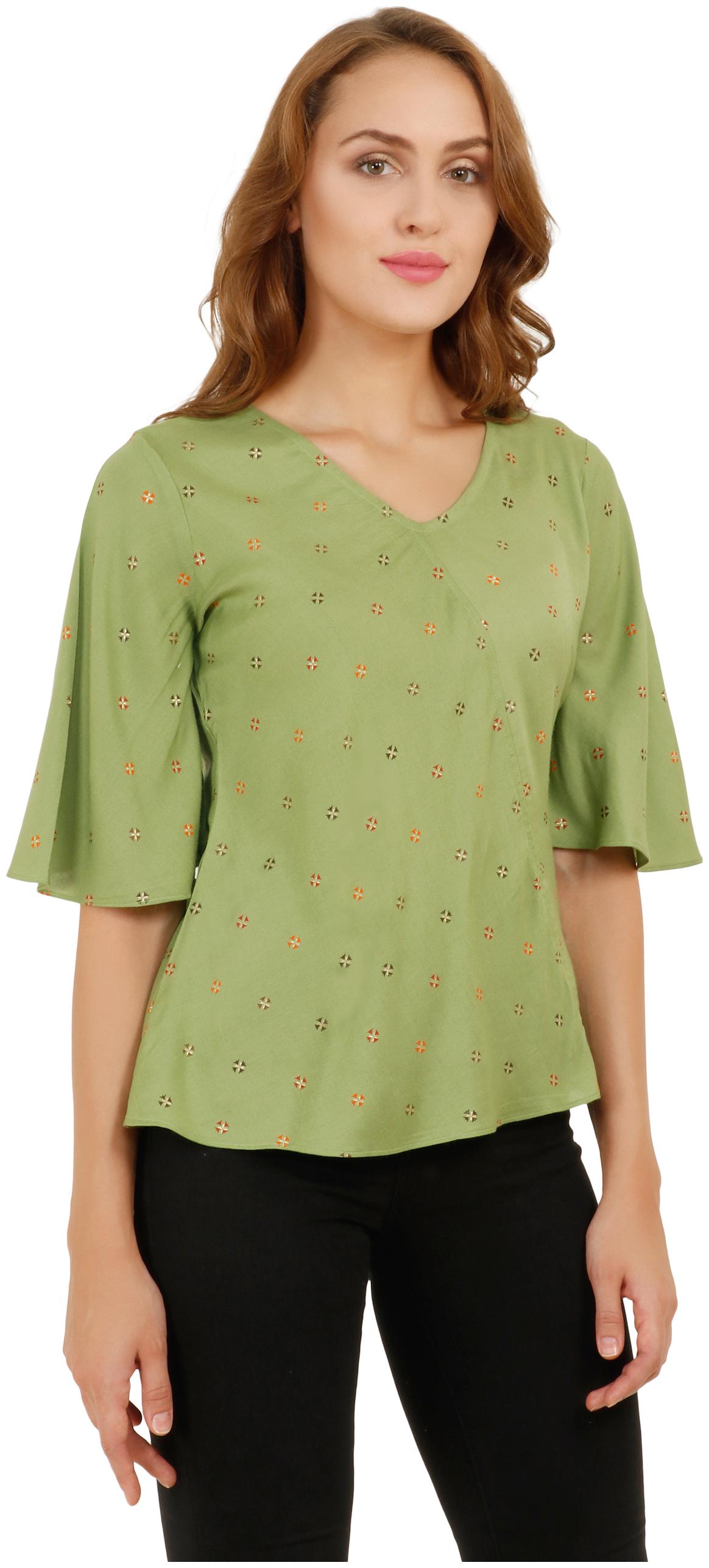

UNFAKENOW Women Printed Regular tunic - Blue