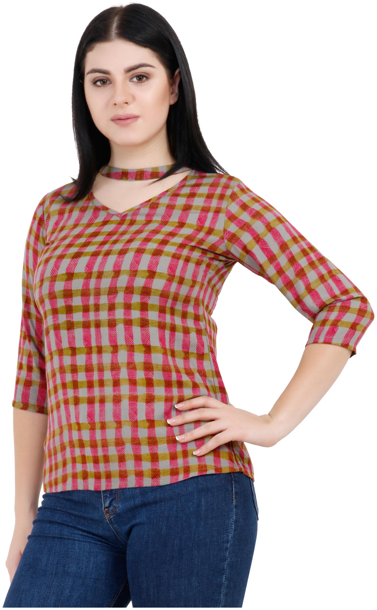 

UNFAKENOW Women Checked Regular top - Multi