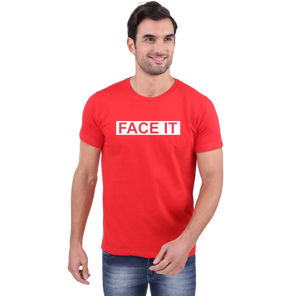 

UNIQUE STATUS Men Red Regular fit Cotton Round neck T-Shirt - Pack Of 1