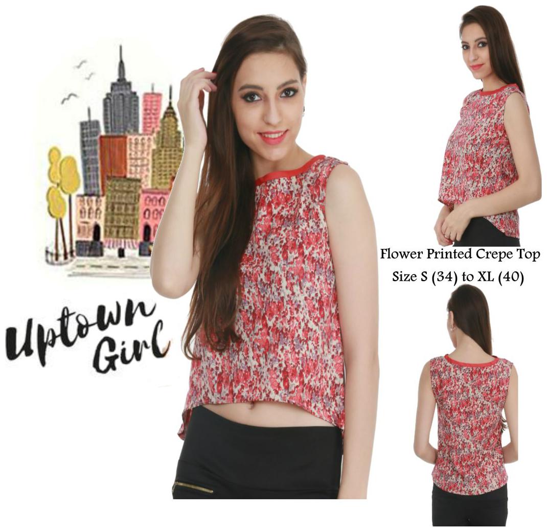 

Chrome Coral Women Printed Regular top - Orange