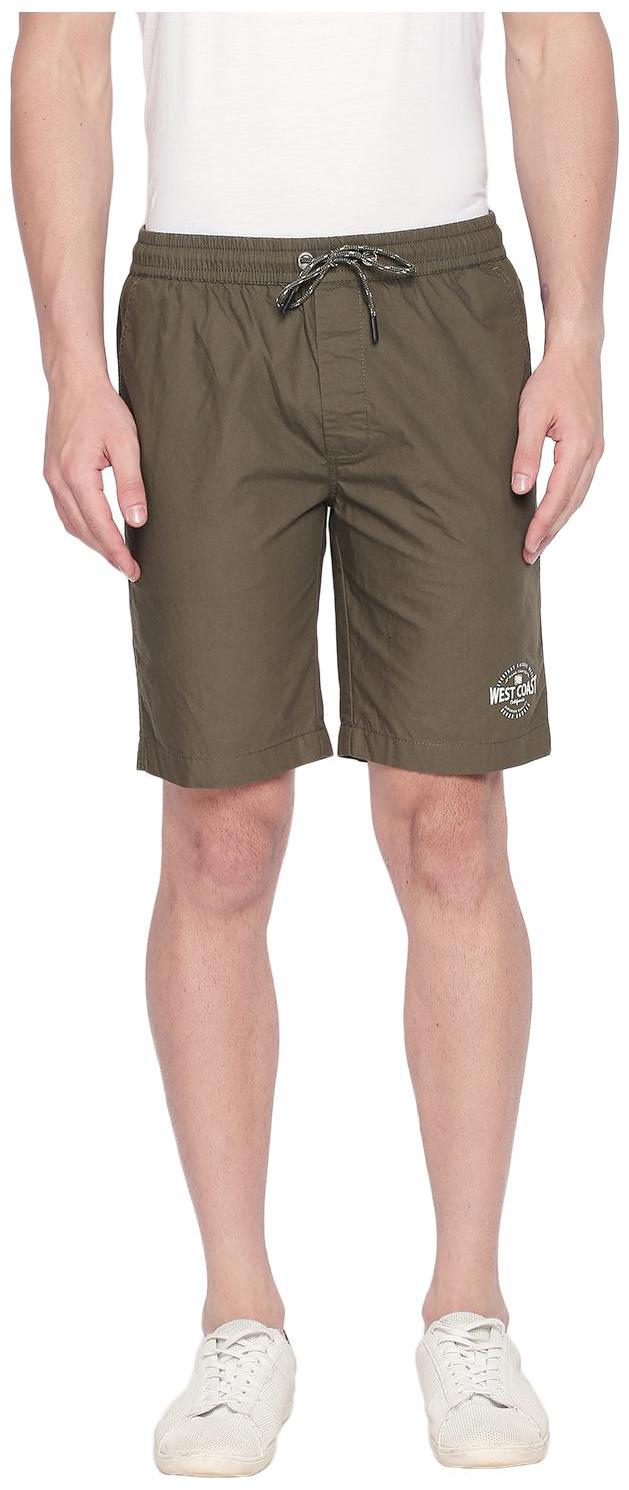 

Urban Ranger by Pantaloons Men Green Slim Fit Regular Shorts
